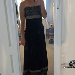 Strapless evening gown